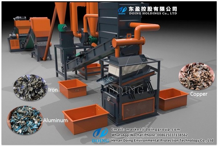 radiator copper and aluminum separating machine 