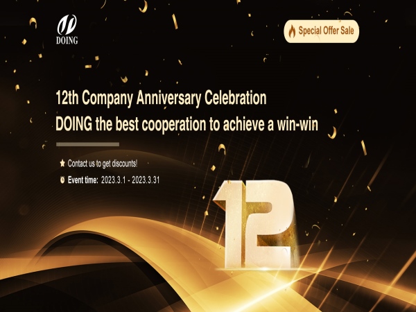 DOING is about to celebrate its 12th anniversary! Special discounts offered for you!