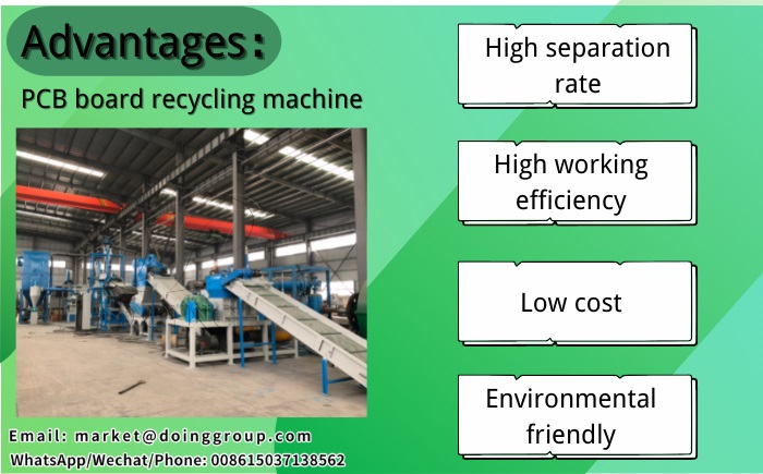 Advantages of e waste pcb recycling machine