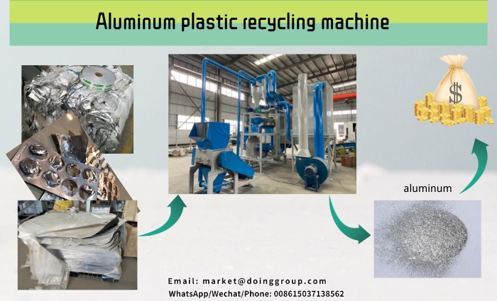 Aluminum plastic foil recycling machine