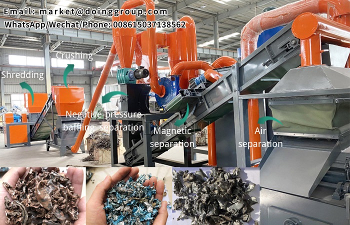 Commercial scale radiator recycling plant