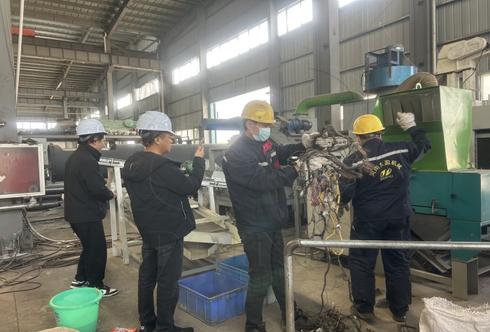 copper cable wire recycling machine