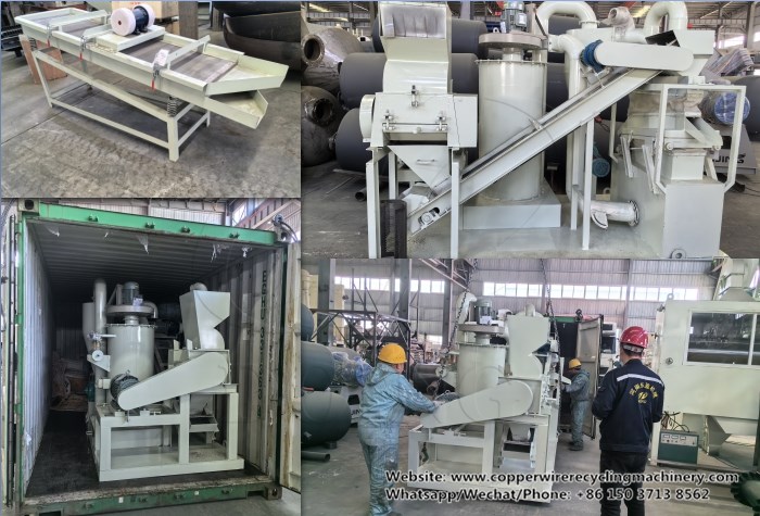 copper cable wire recycling and granulator