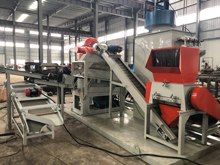 Copper cable recycling machine