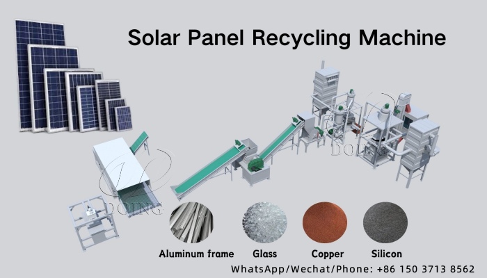 Solar panel recycling machine