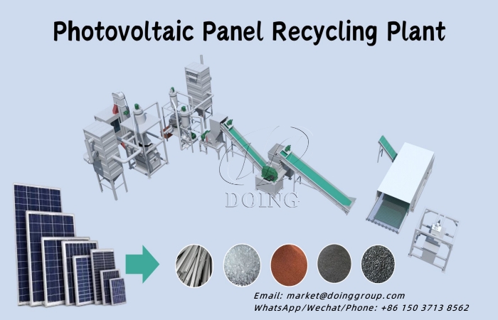 Solar panel recycling machine