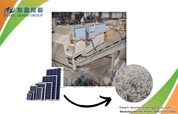 Solar panel recycling equipment