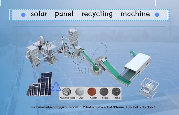 solar photovoltaic panel recycling machine