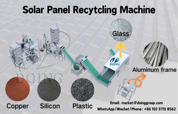 Solar panel recycling machine