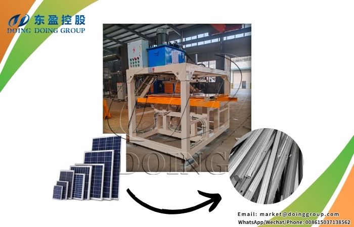 Solar panel frame removing machine