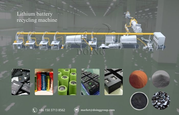 Lithium battery recycling machine