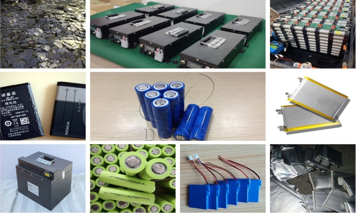 Raw materials that can be processed by waste lithium battery processing equipment