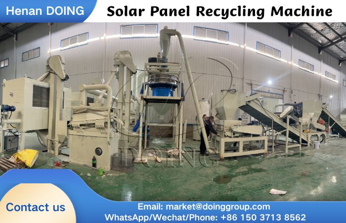 Solar photovoltaic recycling machine