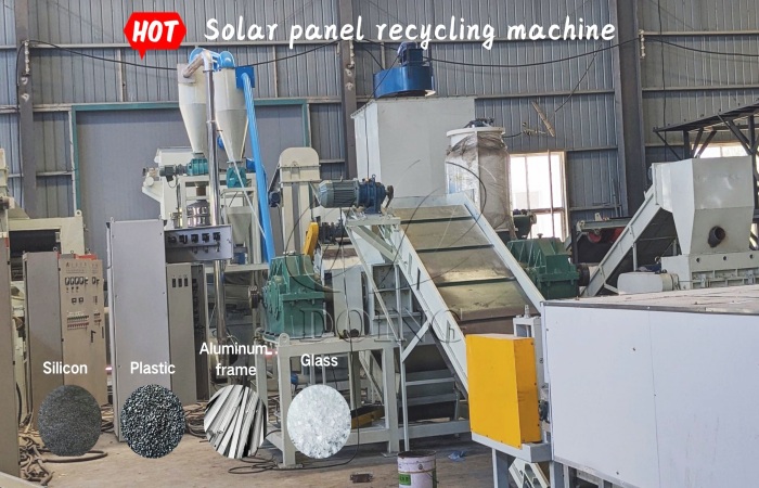 Photovoltaic panel recycling machine