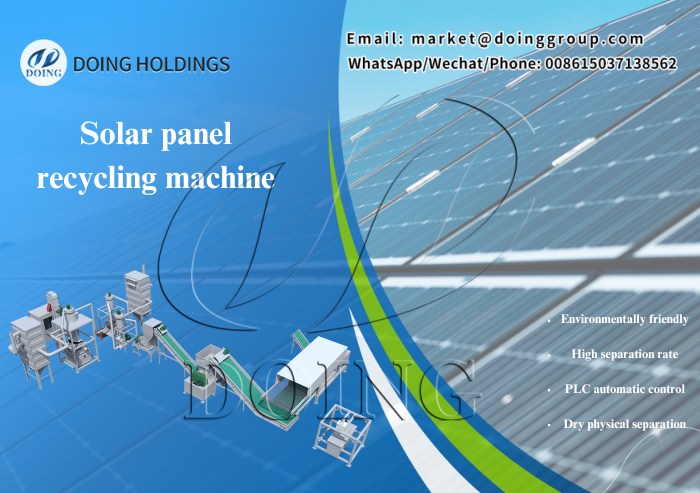 Photovoltaic panel recycling machine